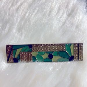 Pierre bex enamel vintage art deco style brooch pin